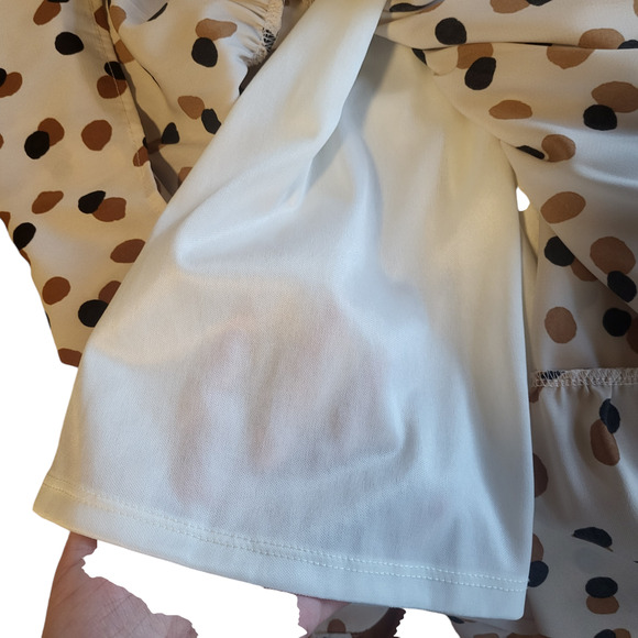 Altar'd state spotted dress w/ long sleeves, lined, knee length, size small - Picture 6 of 6